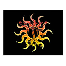 Chai Menorah Sun Postcard