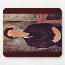 Chaiim Portrait Of Soutine Sitting At A Table Mouse Mats