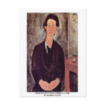 Chaiim Portrait Of Soutine Sitting At A Table Postcard