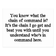 Chain Of Command Postcard