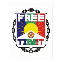 Chained Free Tibet Postcard
