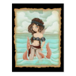 "Chained to The Sea" -Pirate fairy postcard