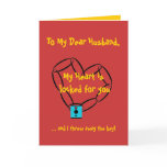 chainheart, To My Dear Husband,, My Heart is lo... cards