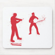 Chainsaw Zombie - Video Games Geek Gamer Zombies Mousepads