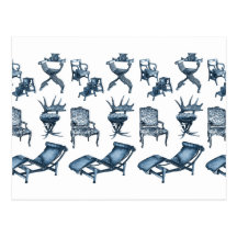 Chair drawings post cards