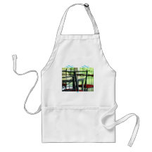 Chairs in abstract aprons