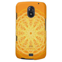 Chakra Mandala Sacred Geometry Bright Orange Galaxy Nexus Cases