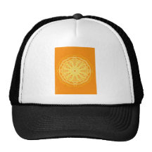 Chakra Mandala Sacred Geometry Bright Orange Trucker Hats