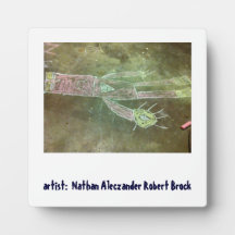 Chalk drawing by Nathan Aleczander Robert Brock Plaque