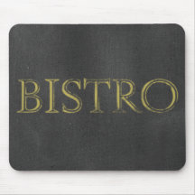 CHALKBOARD BISTRO SIGN RESTAURANT GRAPHIC LOGO ICO MOUSEPADS