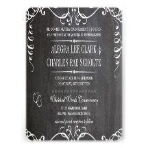 Chalkboard Modern Vintage Typography Invite