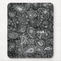 Chalkboard Paisley Mousepad
