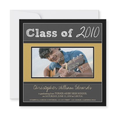 Chalkboard Sketch Graduation Announcement (black) by GraduateShoppe