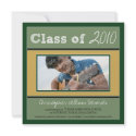 Chalkboard Sketch Graduation Announcement (green) invitations
