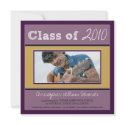 Chalkboard Sketch Graduation Announcement (purple) invitations