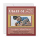 Chalkboard Sketch Graduation Announcement (red) invitations