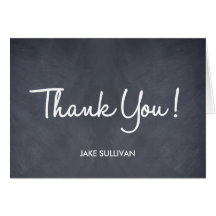 Chalkboard Writing Thank You Card