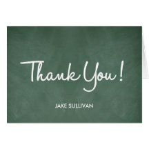 Chalkboard Writing Thank You Card