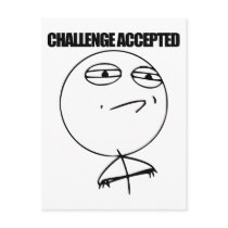 Challenge Accepted Postcard