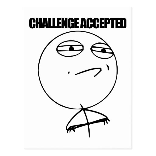 Challenge Accepted Postcard