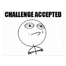 Challenge Accepted Postcards
