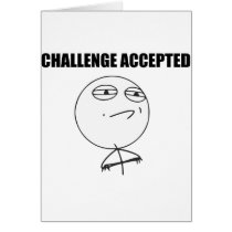 Challenge Accepted Rage Face Comic Meme Cards