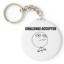 Challenge Accepted Rage Face Comic Meme Key Chains