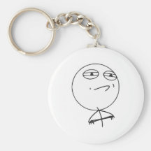 Challenge Accepted Rage Face Comic Meme Keychain