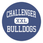 Challenger Bulldogs Middle Glendale Arizona Round Sticker