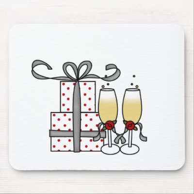 Champagne and Gifts Mousepad by weddingsareus