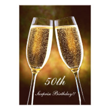 Champagne Birthday Invitation