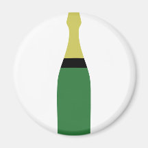 champagne bottle fridge magnet