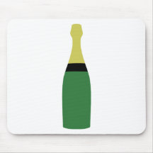 champagne bottle mouse mat