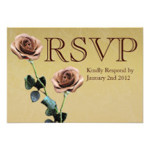 Champagne & Chocolate Roses Response Card Custom Invitation