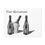 champagne compliment slip postcards