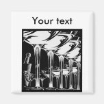 Champagne Glasses Fridge Magnet