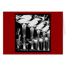 Champagne Glasses Greeting Card