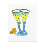 Champagne Glasses Post Cards