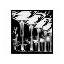 Champagne Glasses Postcard
