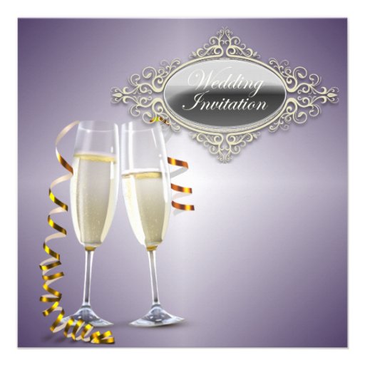 Champagne Glass Invitations