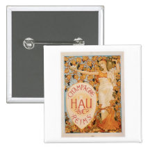 Champagne Reims Vintage Wine Drink Ad Art Pin