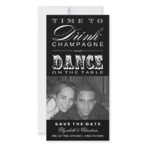 Champagne Theatre Bill SAVE THE DATE Photo Card