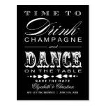 Champagne Theatre Bill Save the Date Postcard