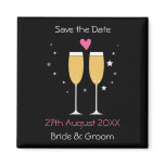 Champagne Toast Save The Date Magnet