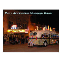 Champaign Christmas Parade Postcards