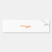 Champaign Illinois Classic Design Bumper Sticker