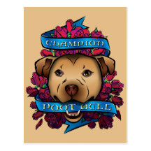 Champion Poot Bull Post Card