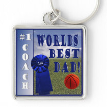 Champion - Worlds Best Dad & #1 Coach Keychain
