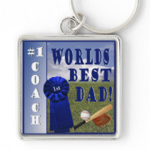 Champion - Worlds Best Dad & #1 Coach Keychain