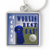 Champion - Worlds Best Dad & #1 Coach Keychain